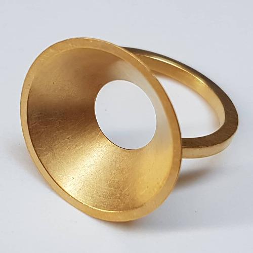 18k gold plated silver ring