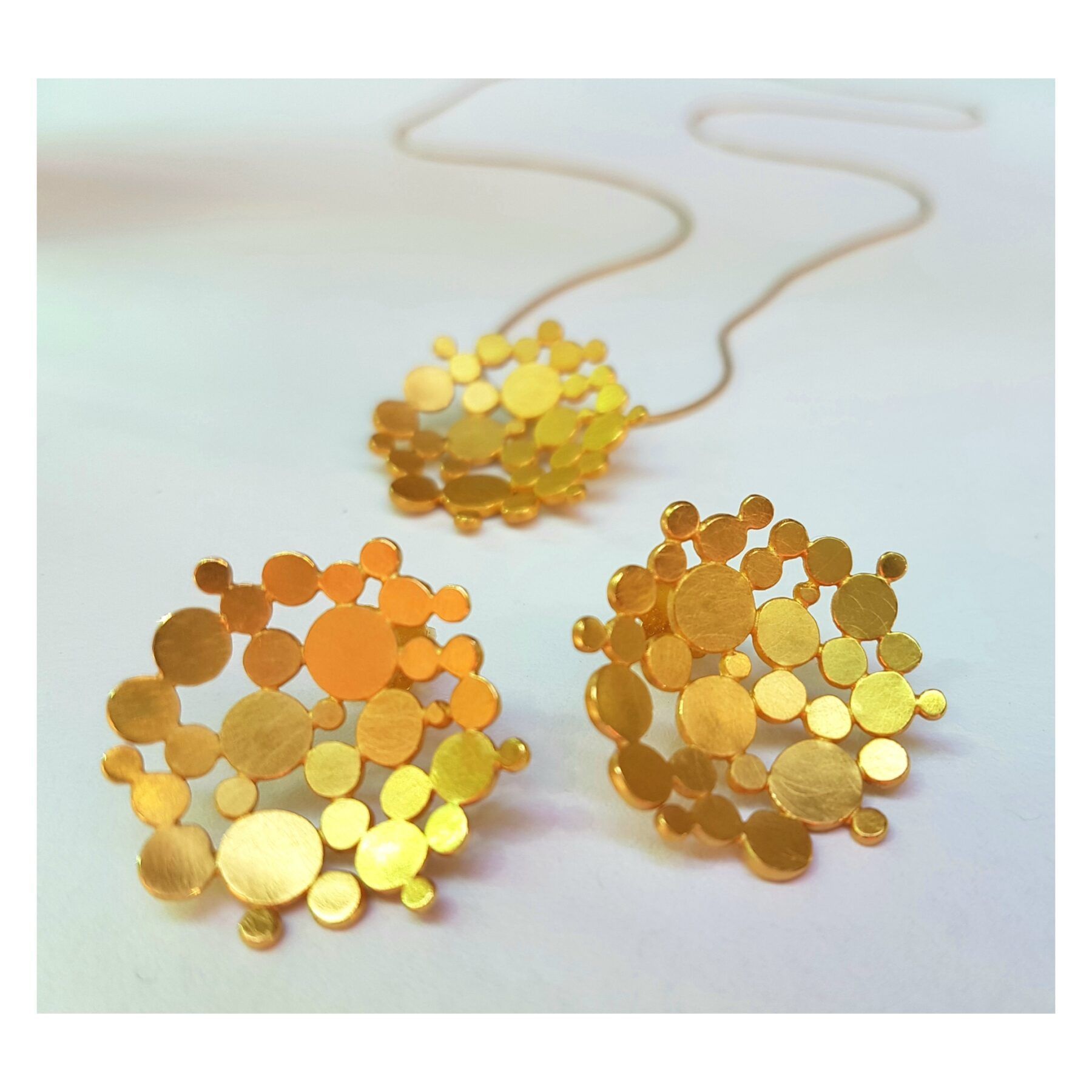 Gold plated silver necklace